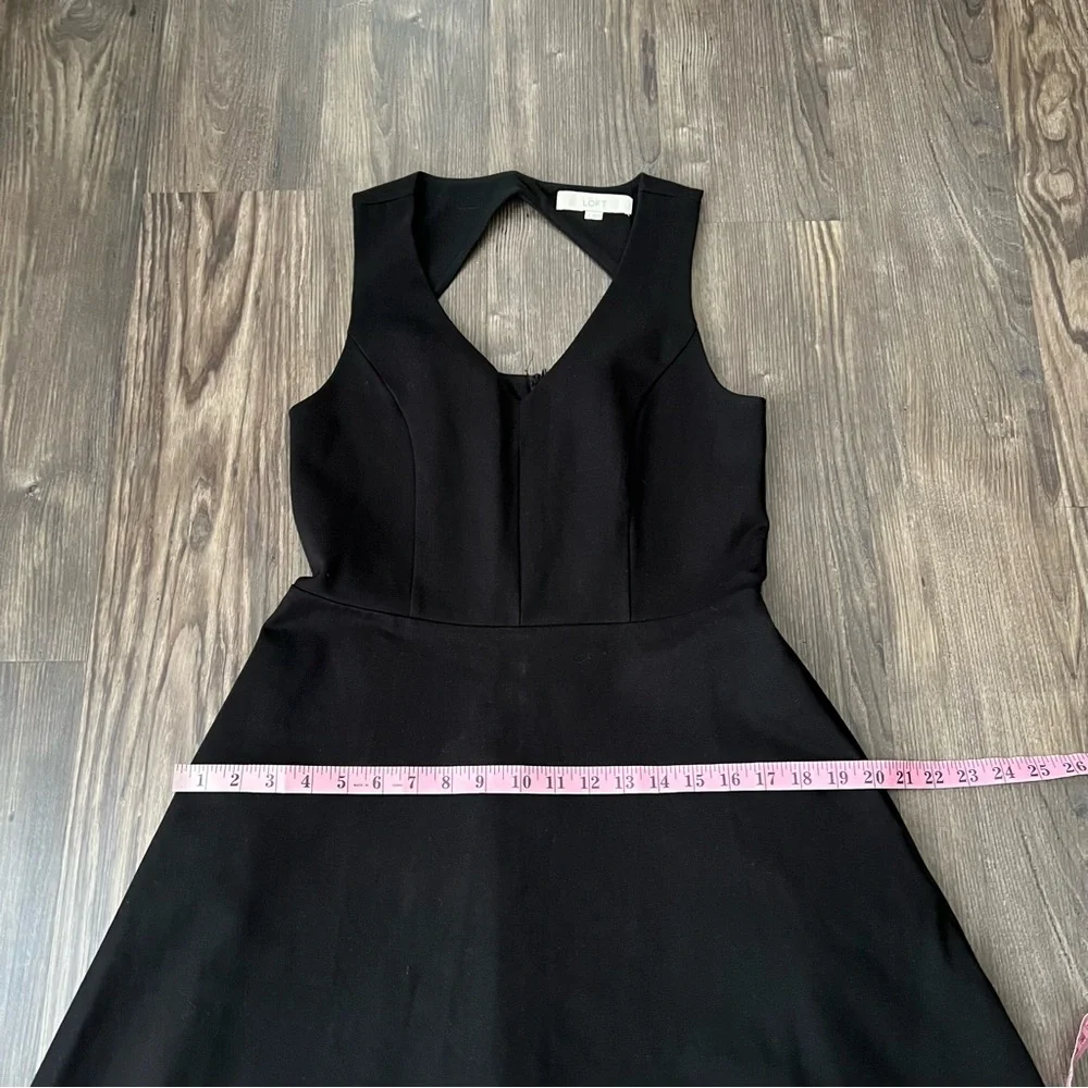 Ann Taylor LOFT Black A-Line Skater Dress with Pockets - Picture 8 of 12